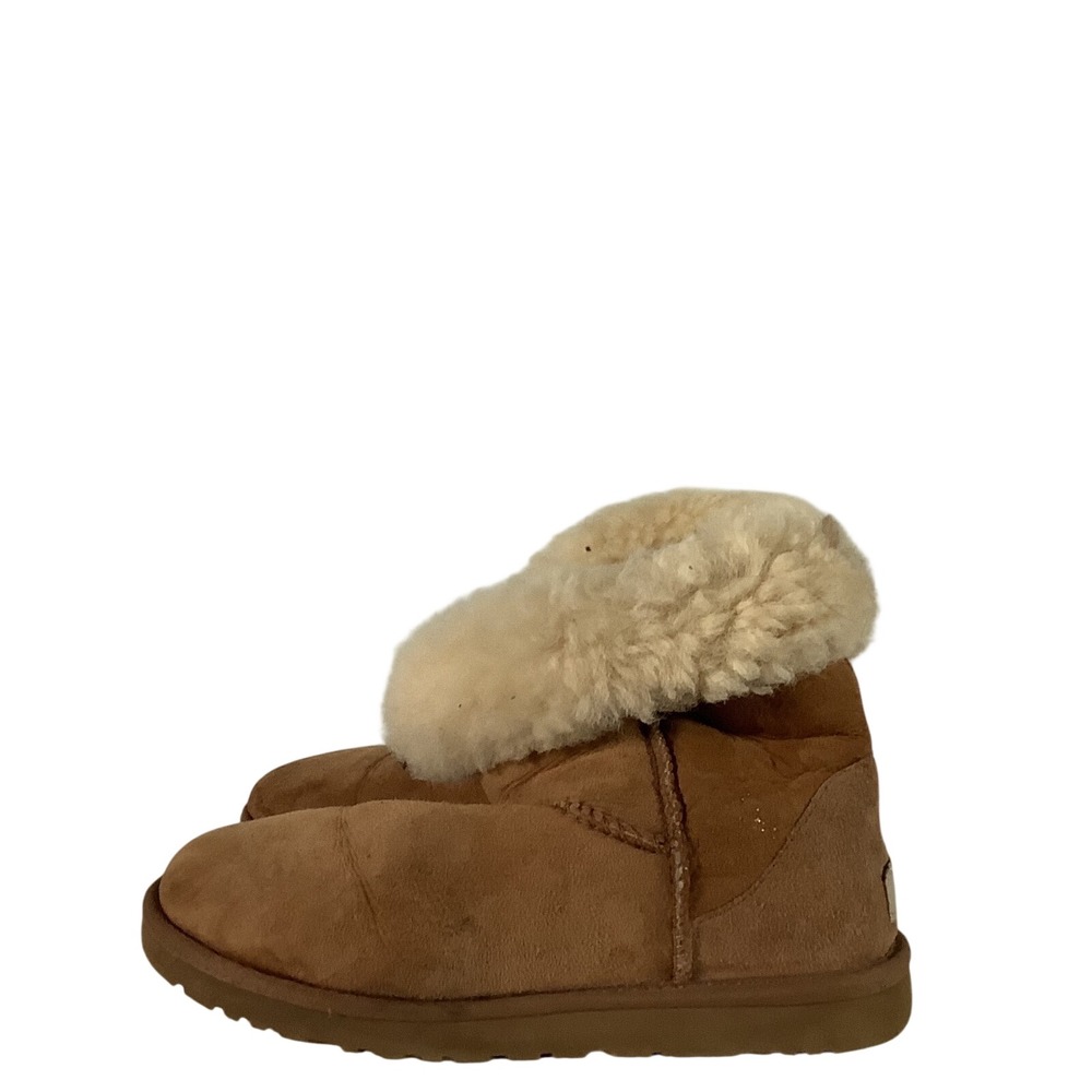 UGG Australia Classic Mini Chestnut Suede Shearling Boots 5854 Size 6